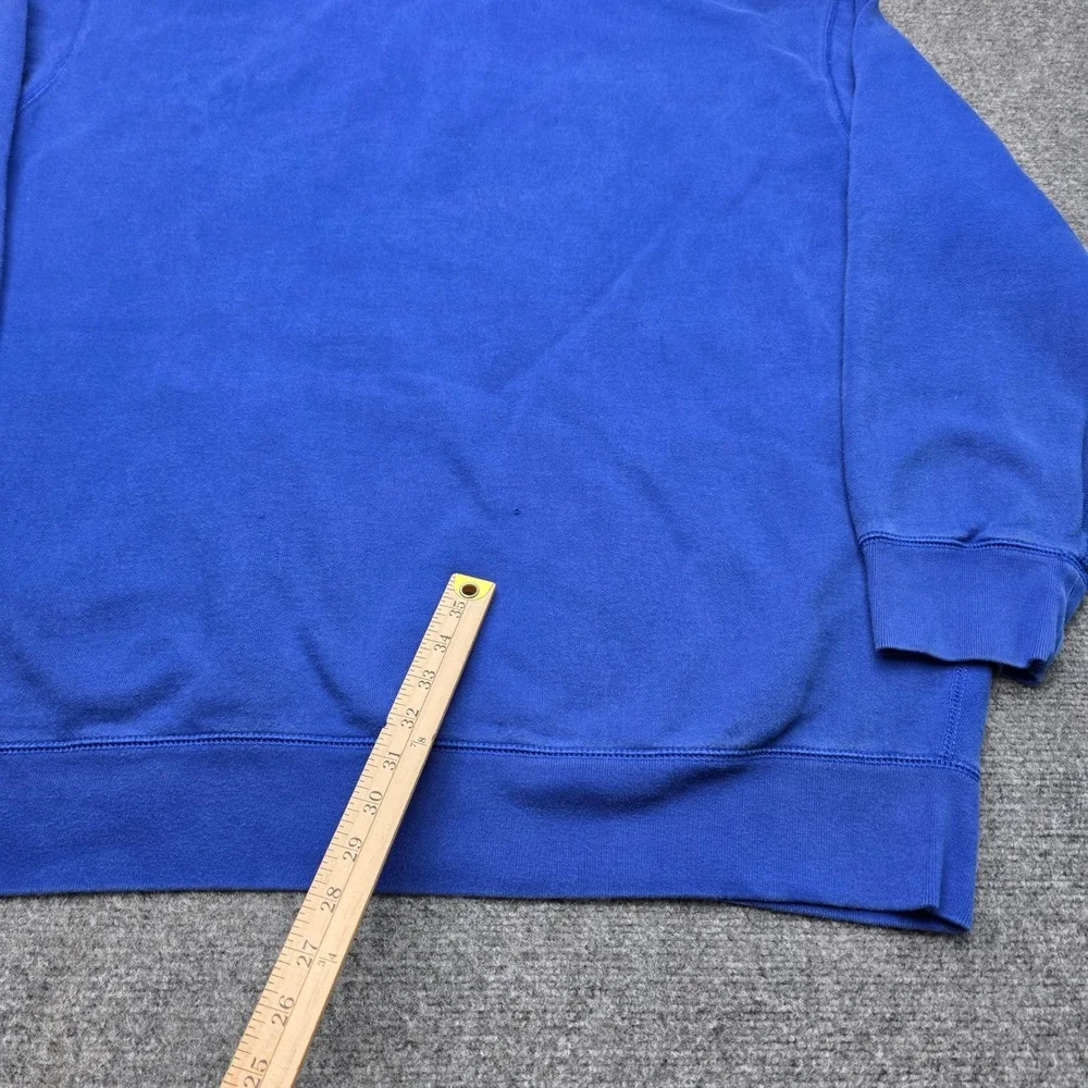 Polo Ralph Lauren Mens 4XLT Tall Blue Henley Button Hoodie Sweatshirt Pony Logo
